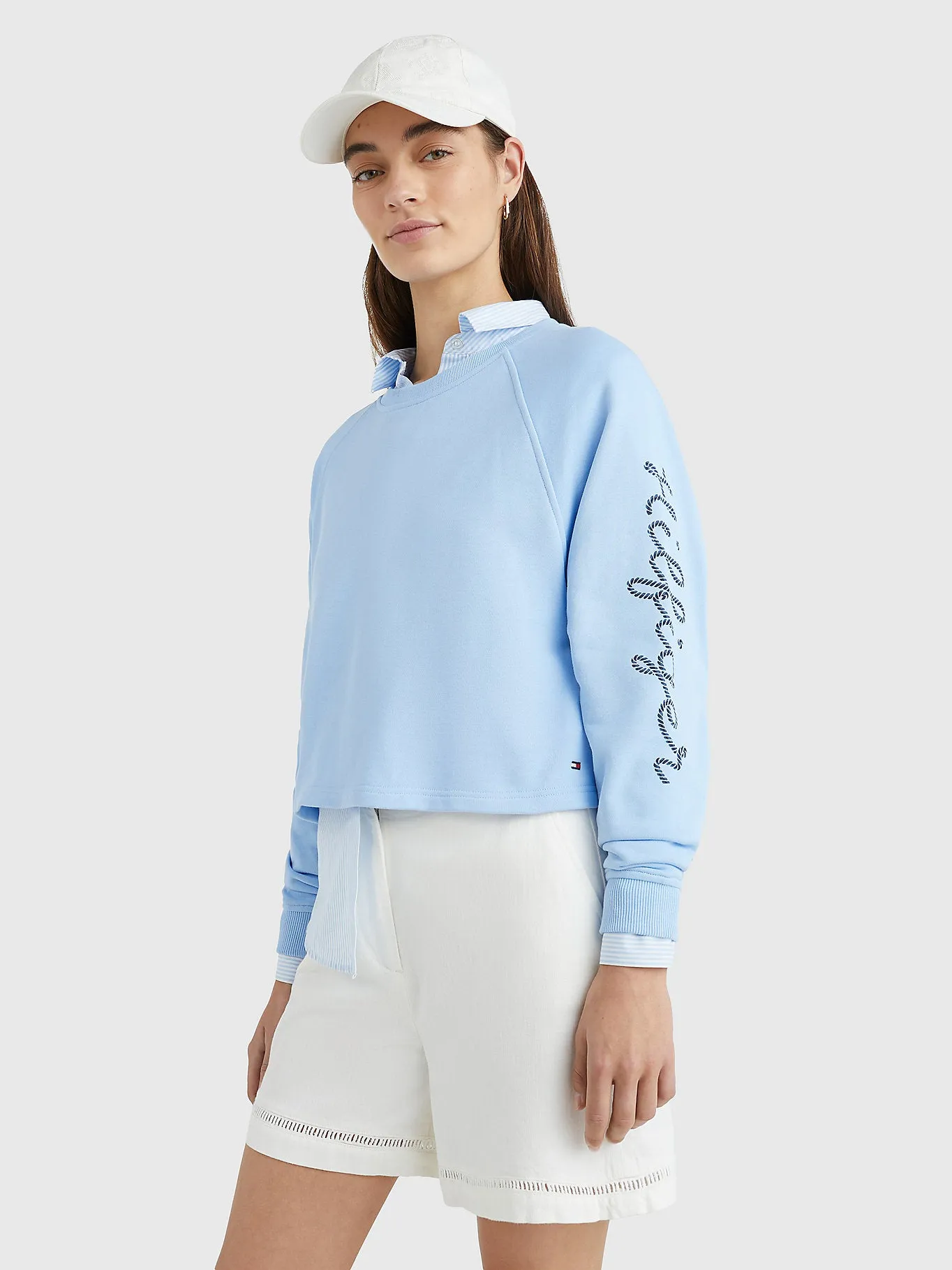 ROPE LOGO SLEEVE SWEATSHIRT -Vessel Blue