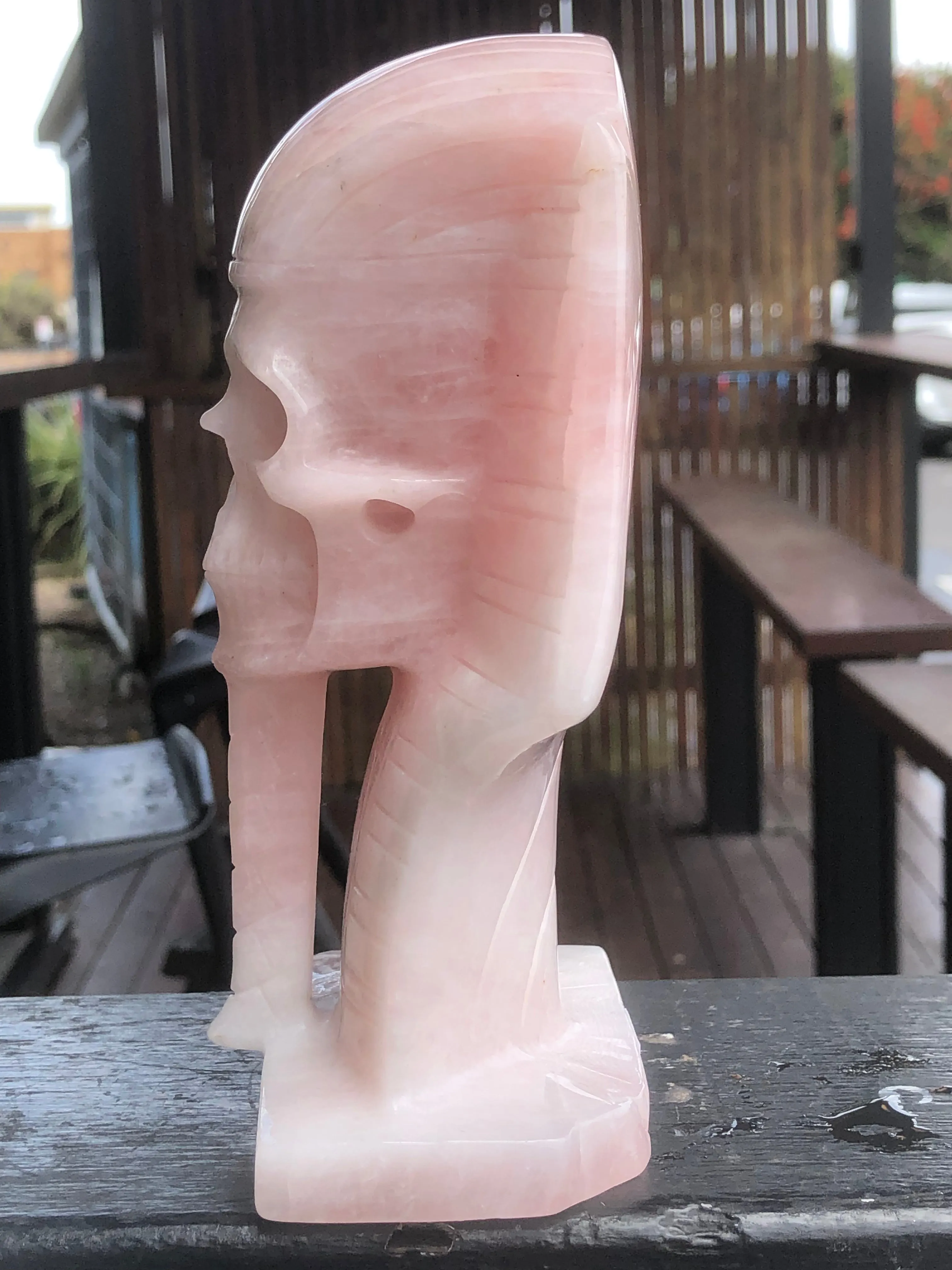 Rose Quartz Pharaoh Skull [1k1568]