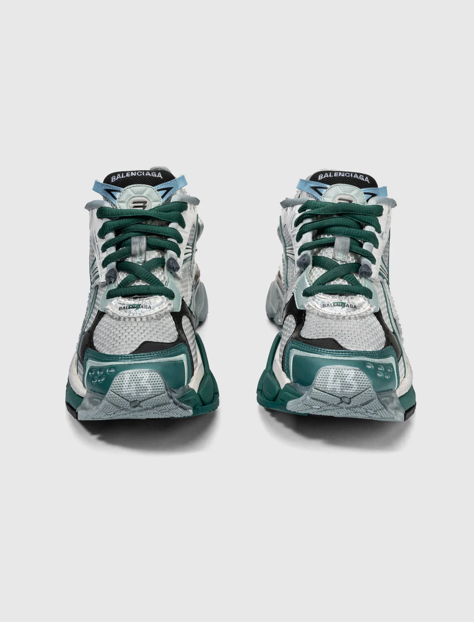 RUNNER SNEAKER WHITE/GREEN/ BLUE