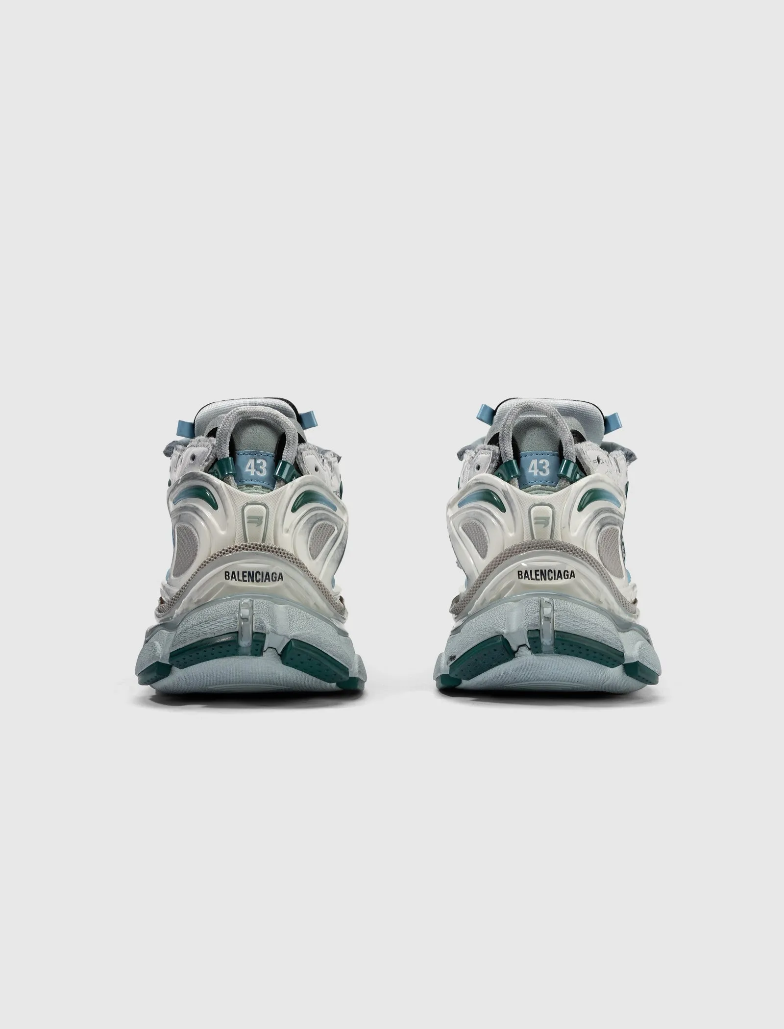 RUNNER SNEAKER WHITE/GREEN/ BLUE