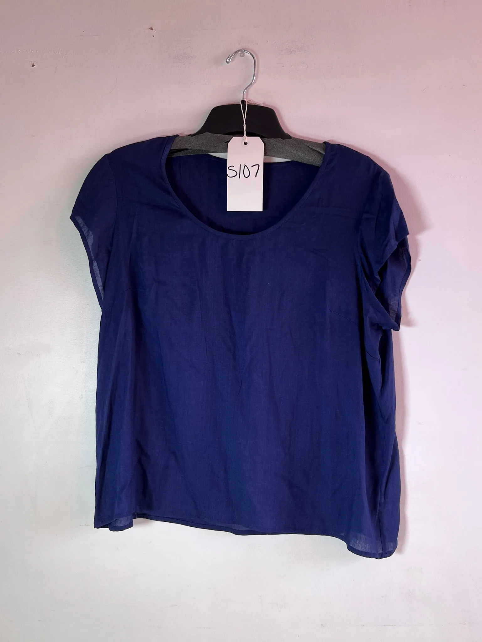 S107 Sample Blue Nala Nehru Top Size S/M