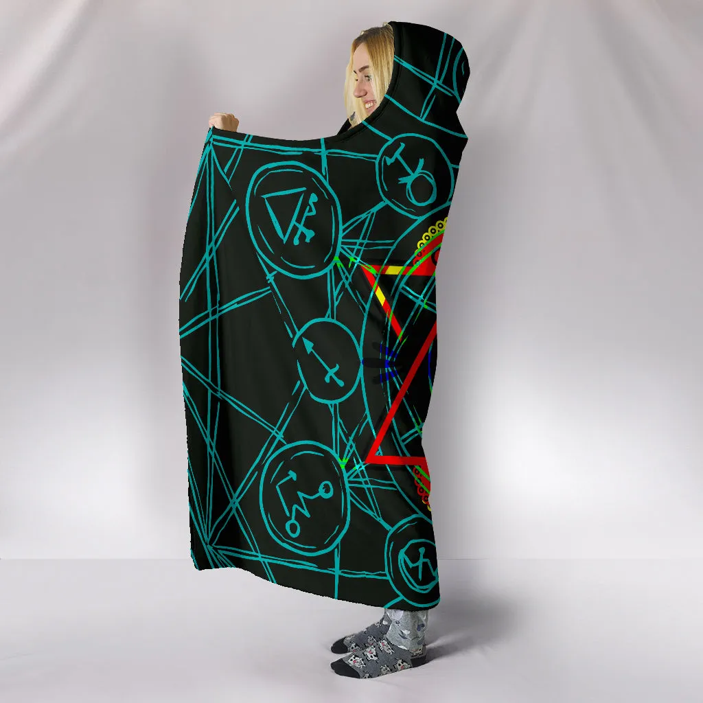 Sacred Geometry Hooded Blanket