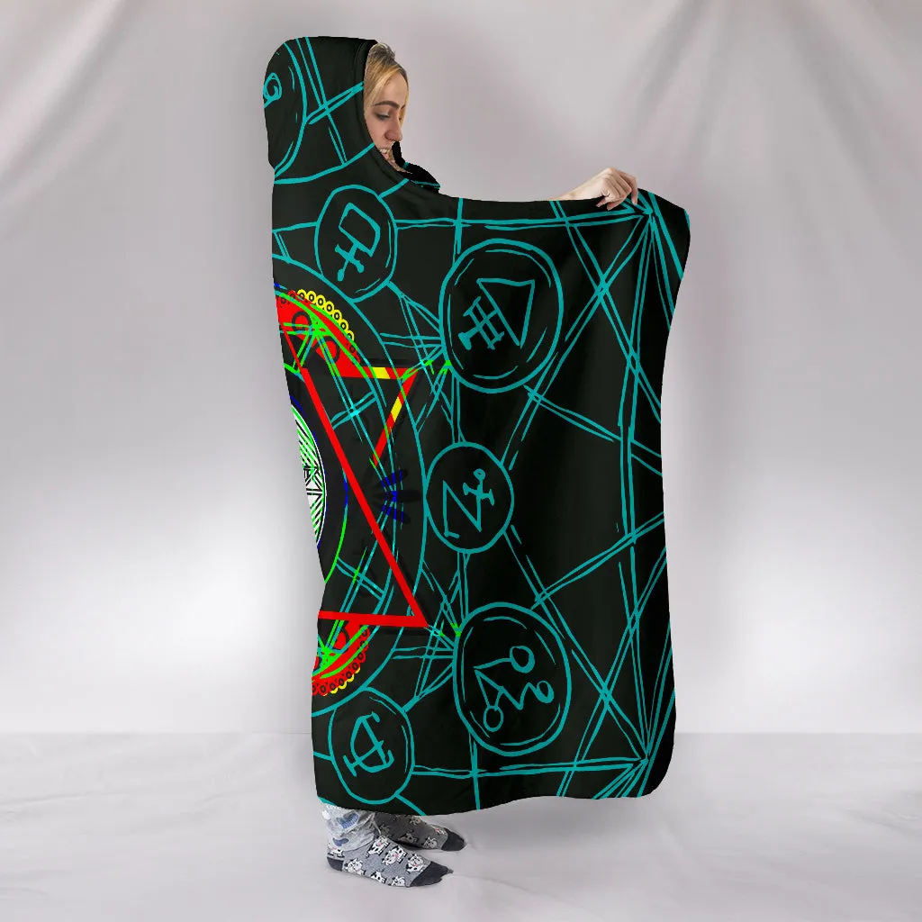 Sacred Geometry Hooded Blanket