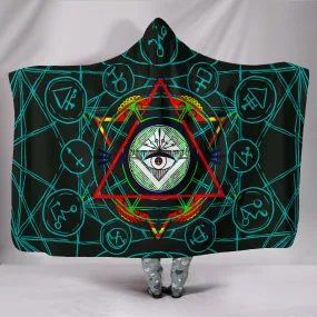 Sacred Geometry Hooded Blanket