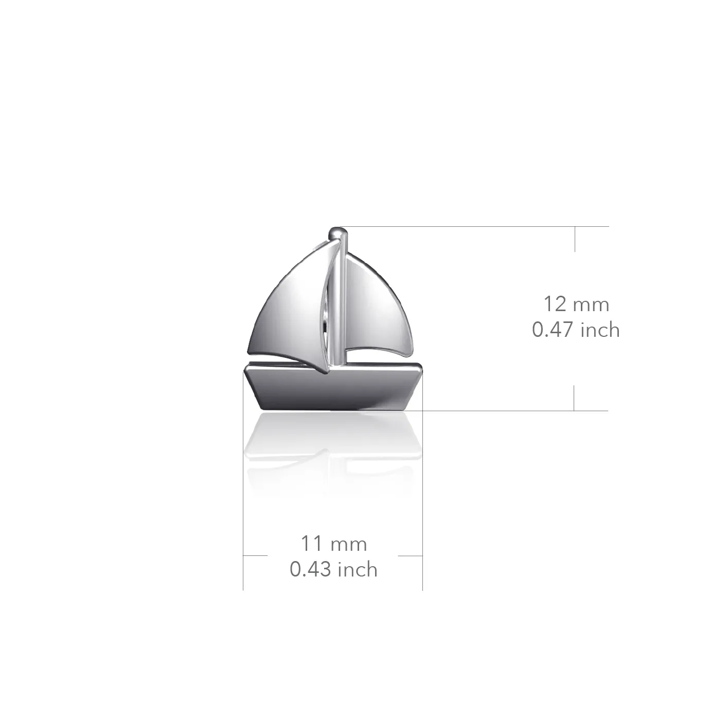 Sail Boat Pendant Necklace - Silver