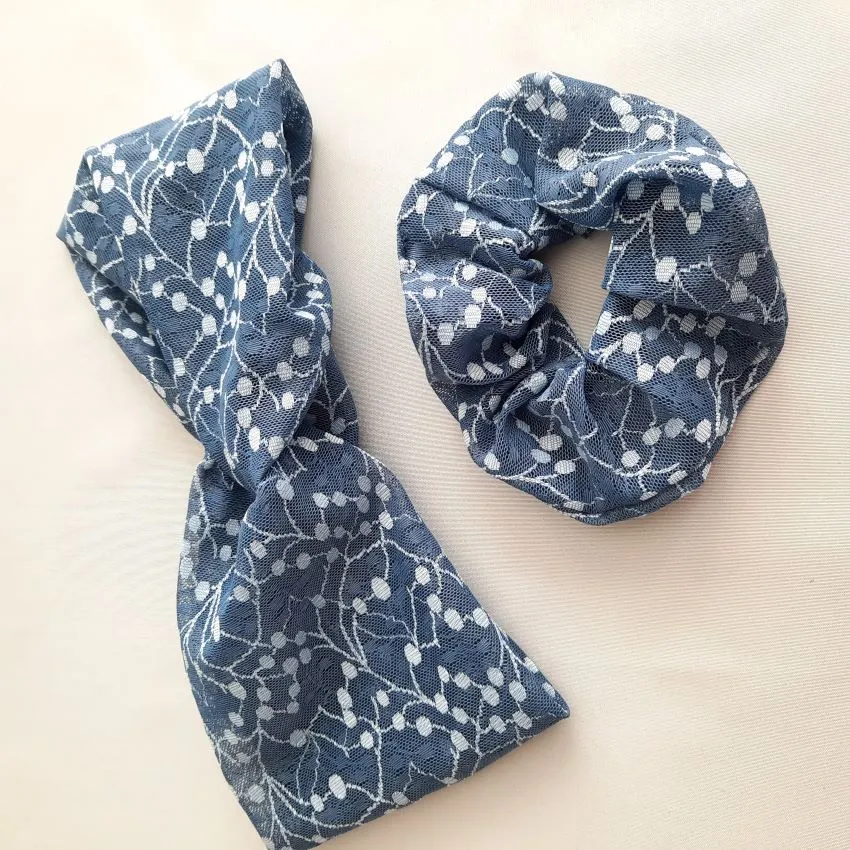 Scrunchie | Geometric Leaves | Starry Sky