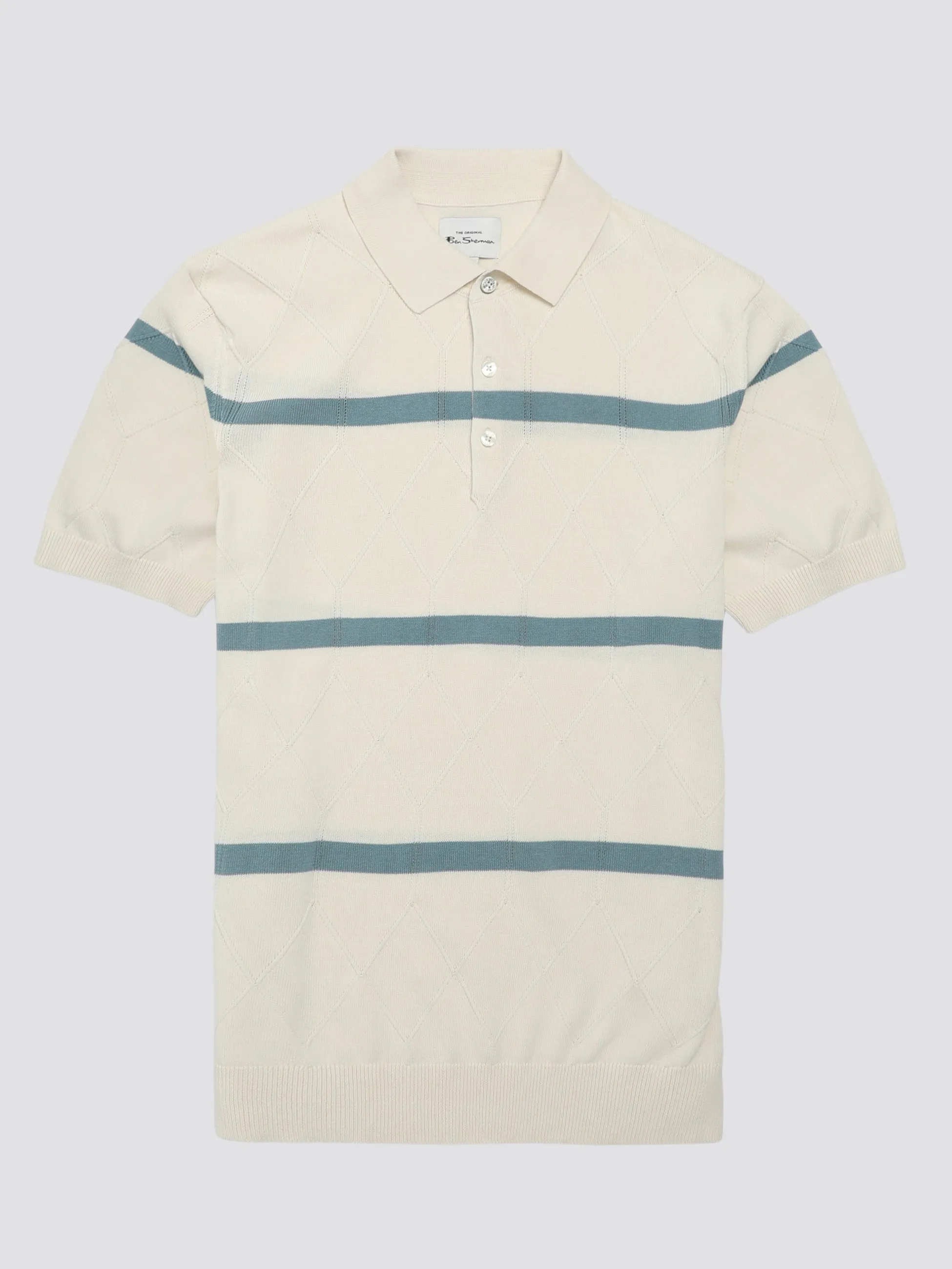 Signature Argyle Stripe Polo - Ivory