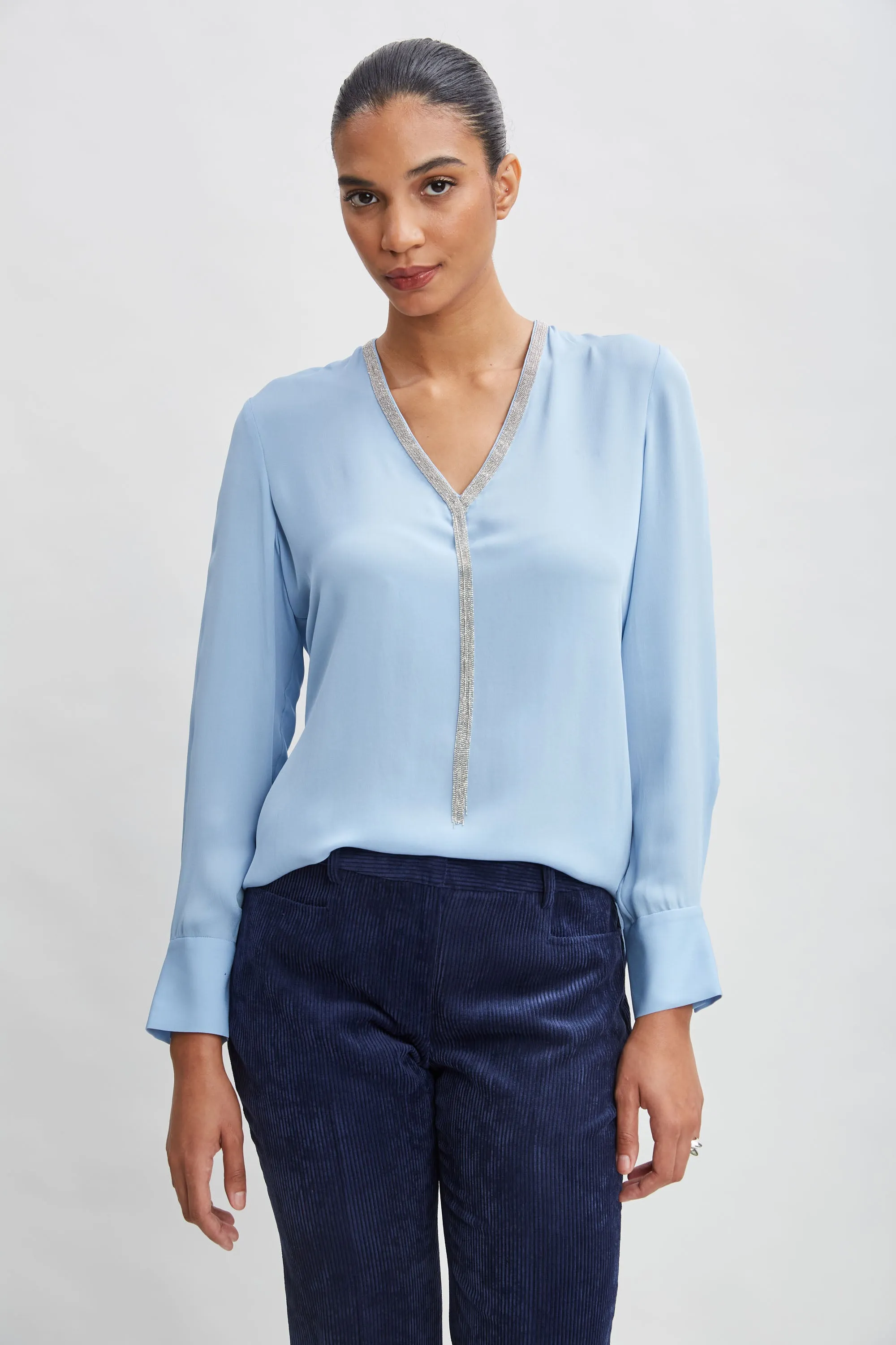 Silk Long Sleeve Chain Shirt