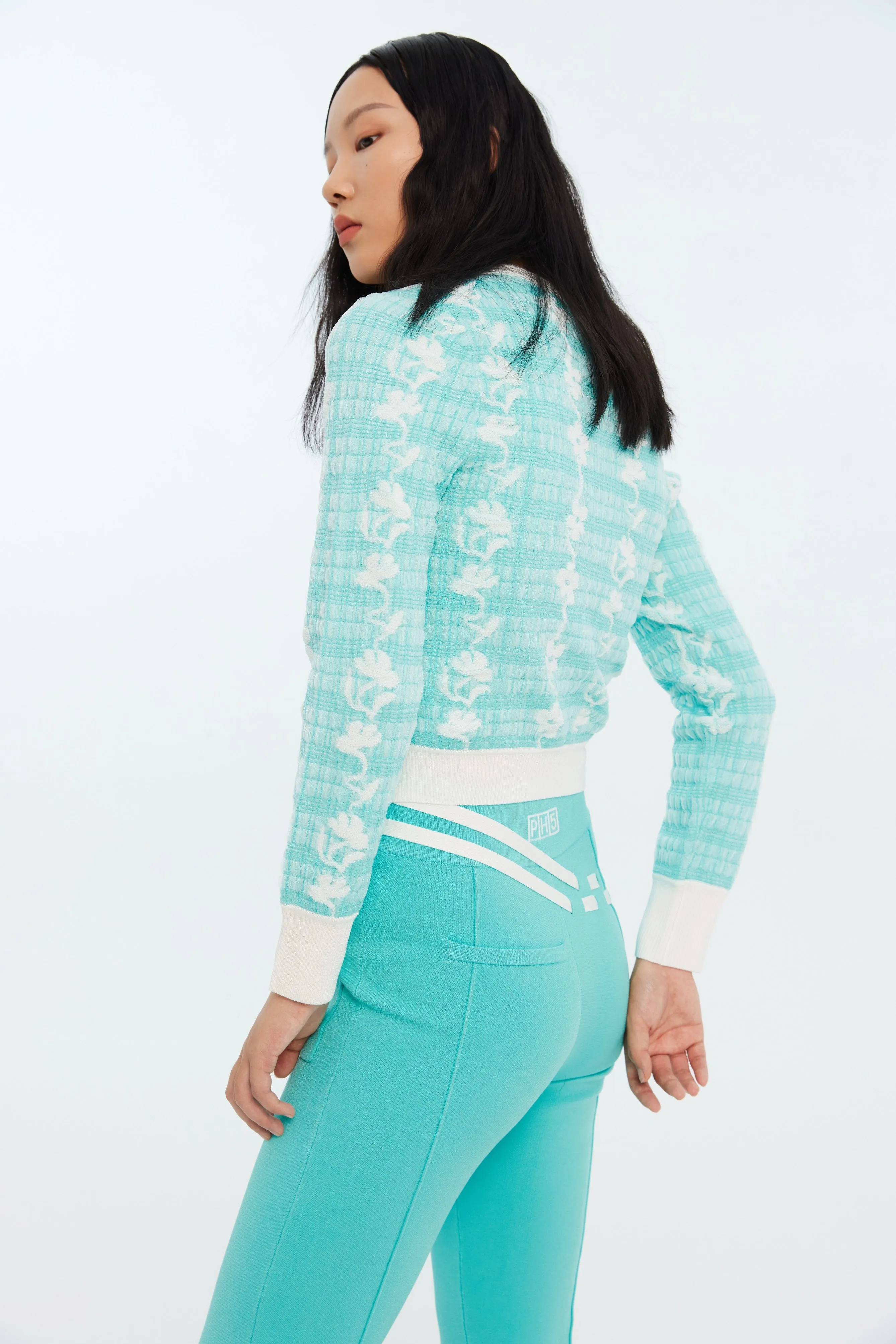 STEVIE FLORAL STITCH ECO CARDIGAN