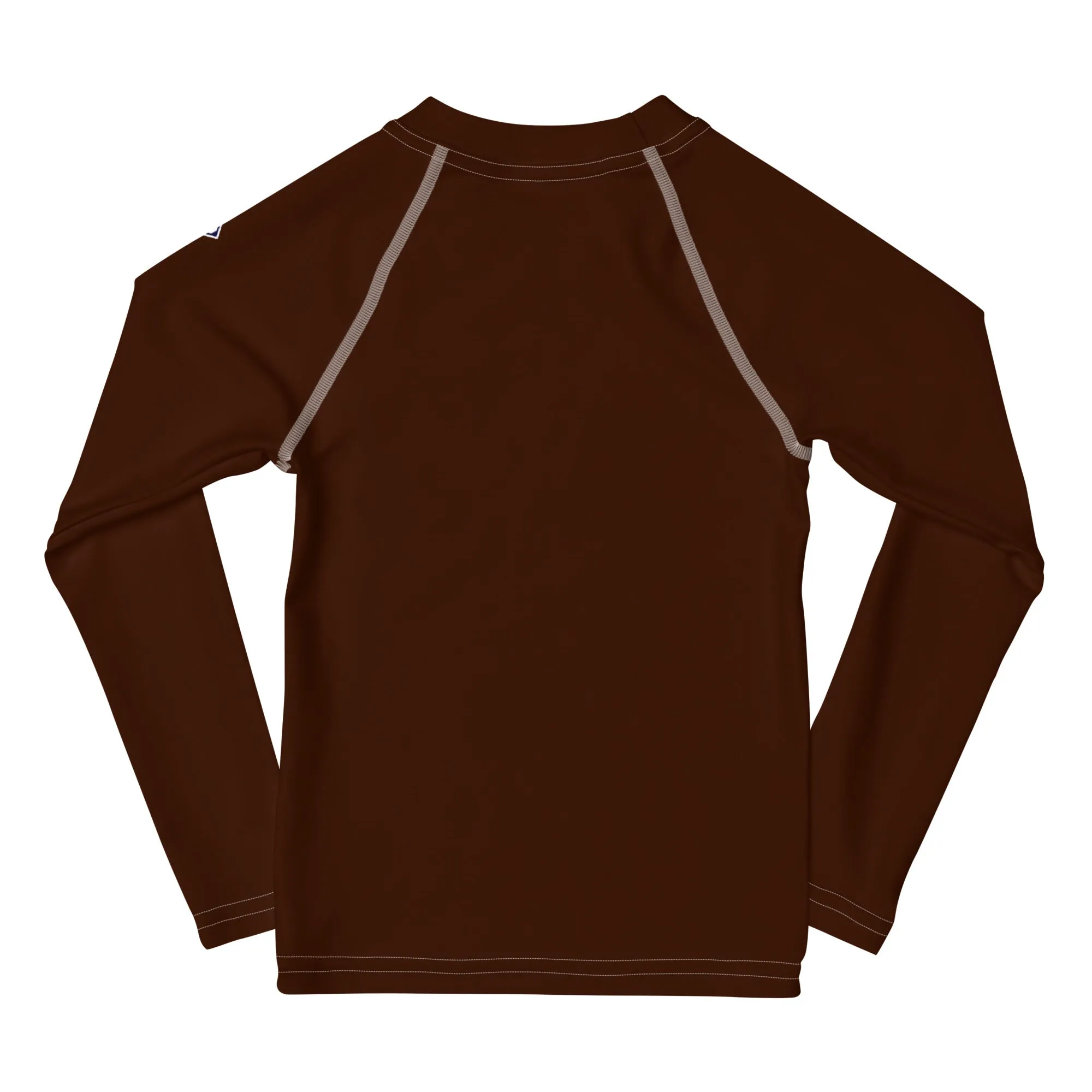 Street-Ready Shield: Long Sleeve Rash Guards for Kids Boys - Chocolate