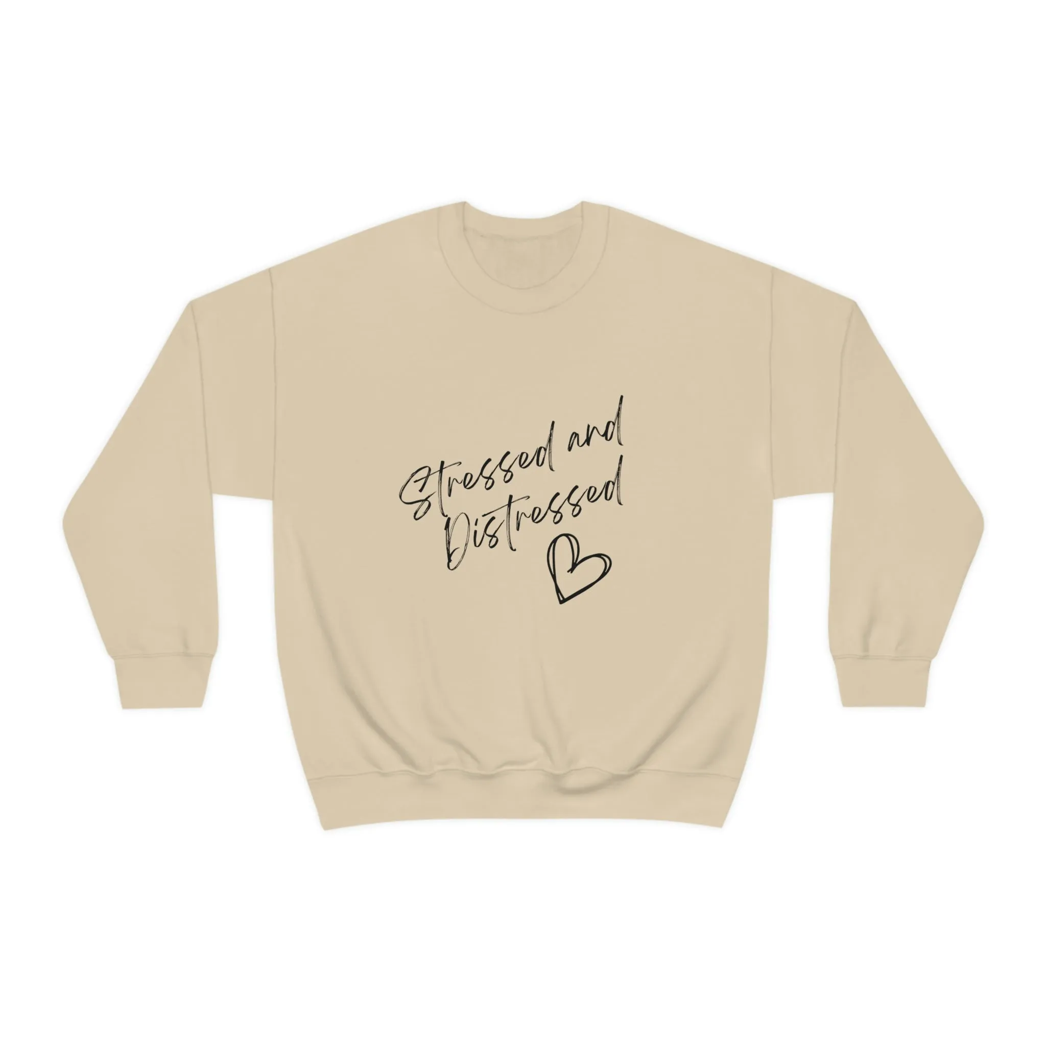 Stressed and Distressed Crewneck Sweatshirt (Light Colors)