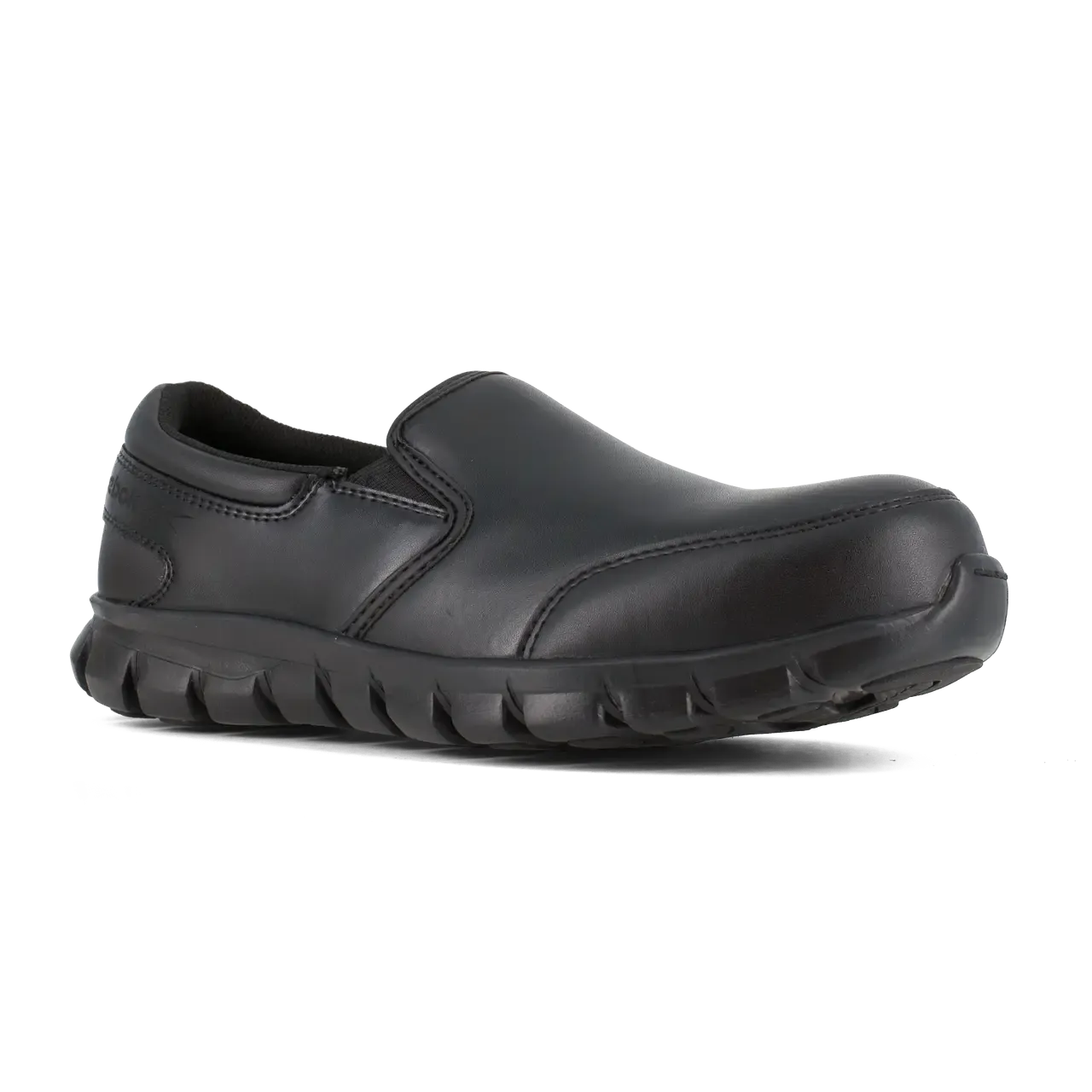 Sublite Cushion Composite-Toe Slip On Athletic Work Shoe Black