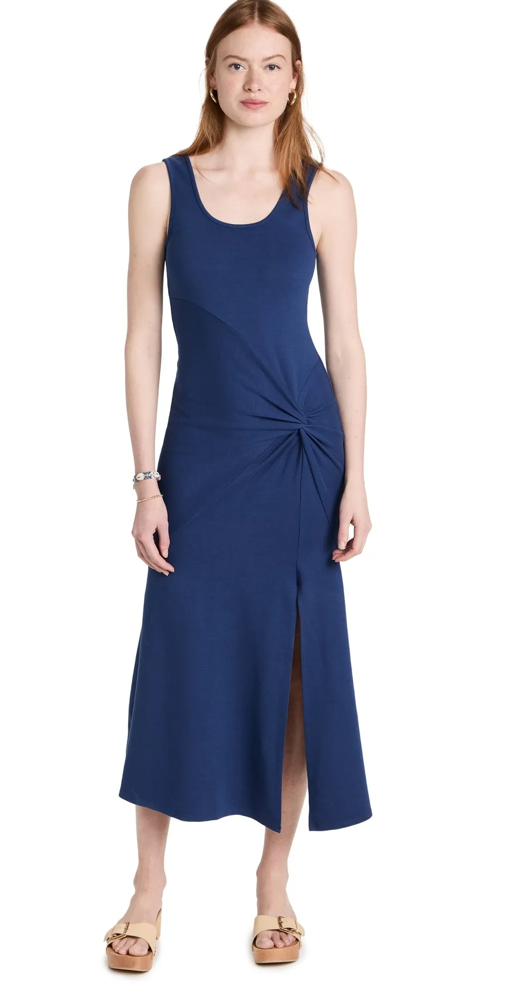 Sundry Twistfront Sleeveless Maxi Dress