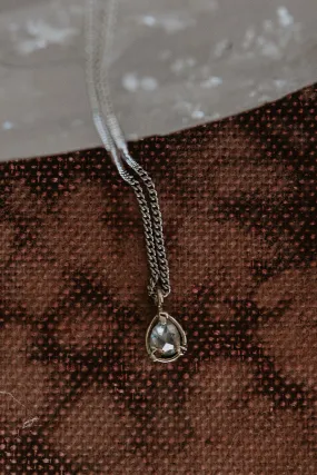 Teardrop Diamond Necklace - 14K WG