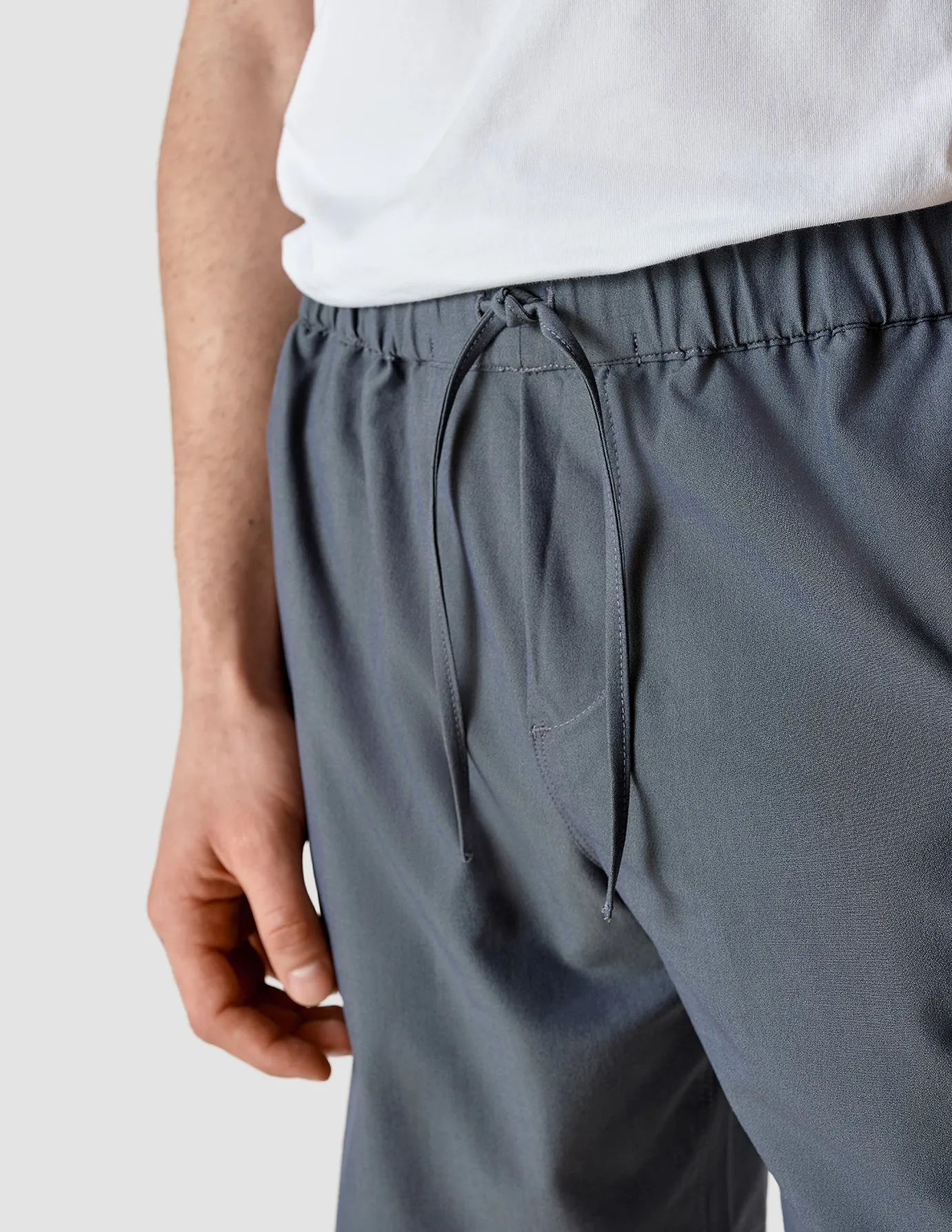 Tech Linen Elastic Shorts Navy