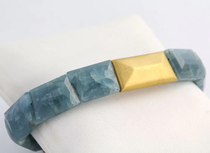 Thalassa Aurora Aquamarine & Gold Bracelet