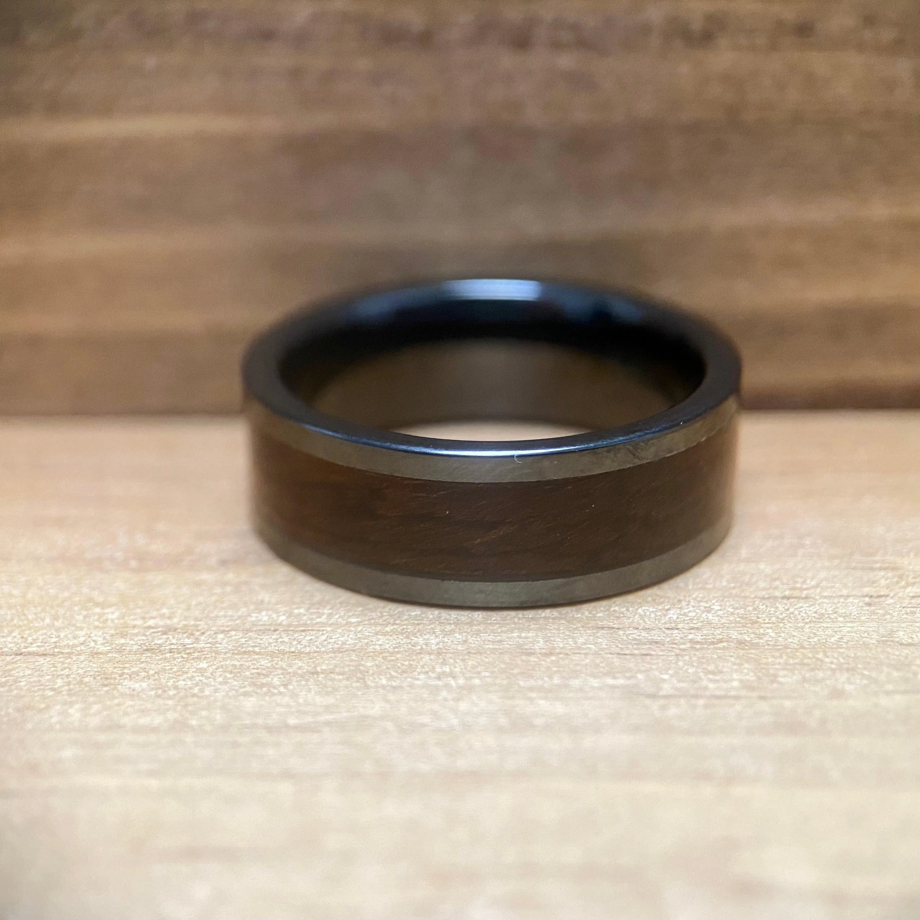 “The H Potter” 100% USA Made Black Ceramic Ring With Wood From King's Cross Station