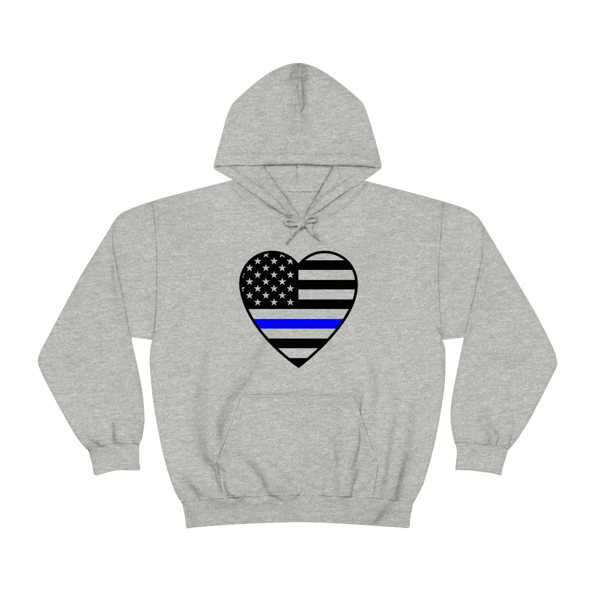 Thin Blue Line Heart Unisex Hoodie