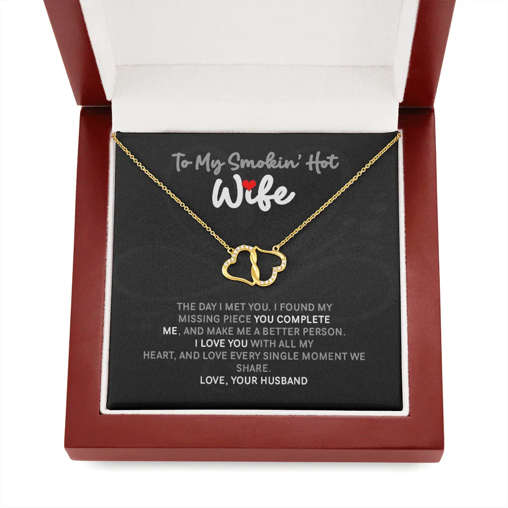 To My Smokin' Hot Wife Everlasting Love Necklace