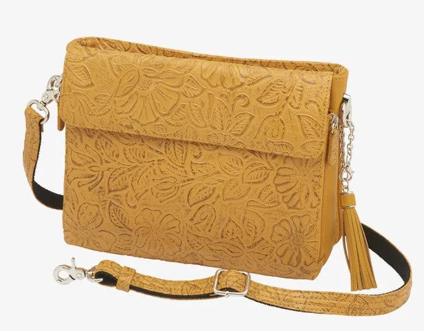 Tooled American Cowhide Leather Concealed Clutch Purse