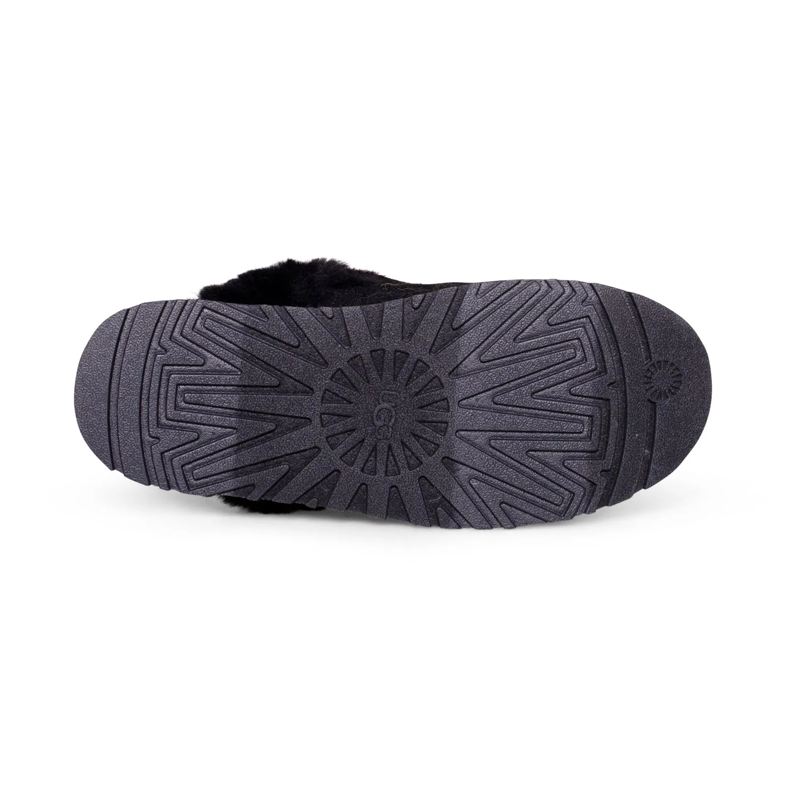 UGG Disquette Felted Black Slippers - Women's