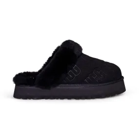 UGG Disquette Felted Black Slippers - Women's