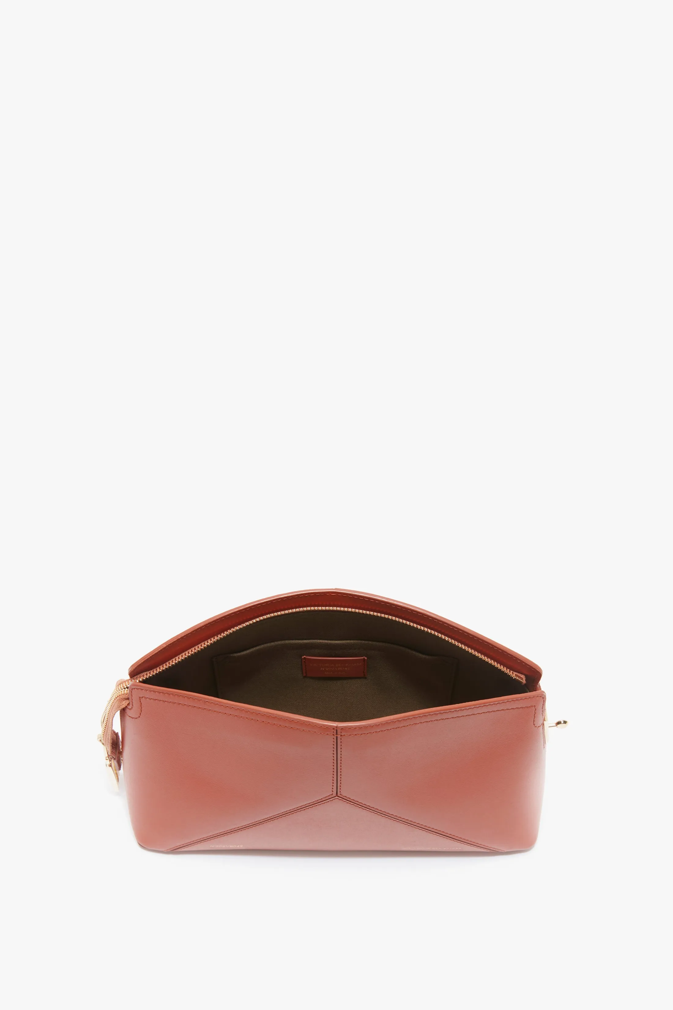 Victoria Clutch Bag In Tan Leather