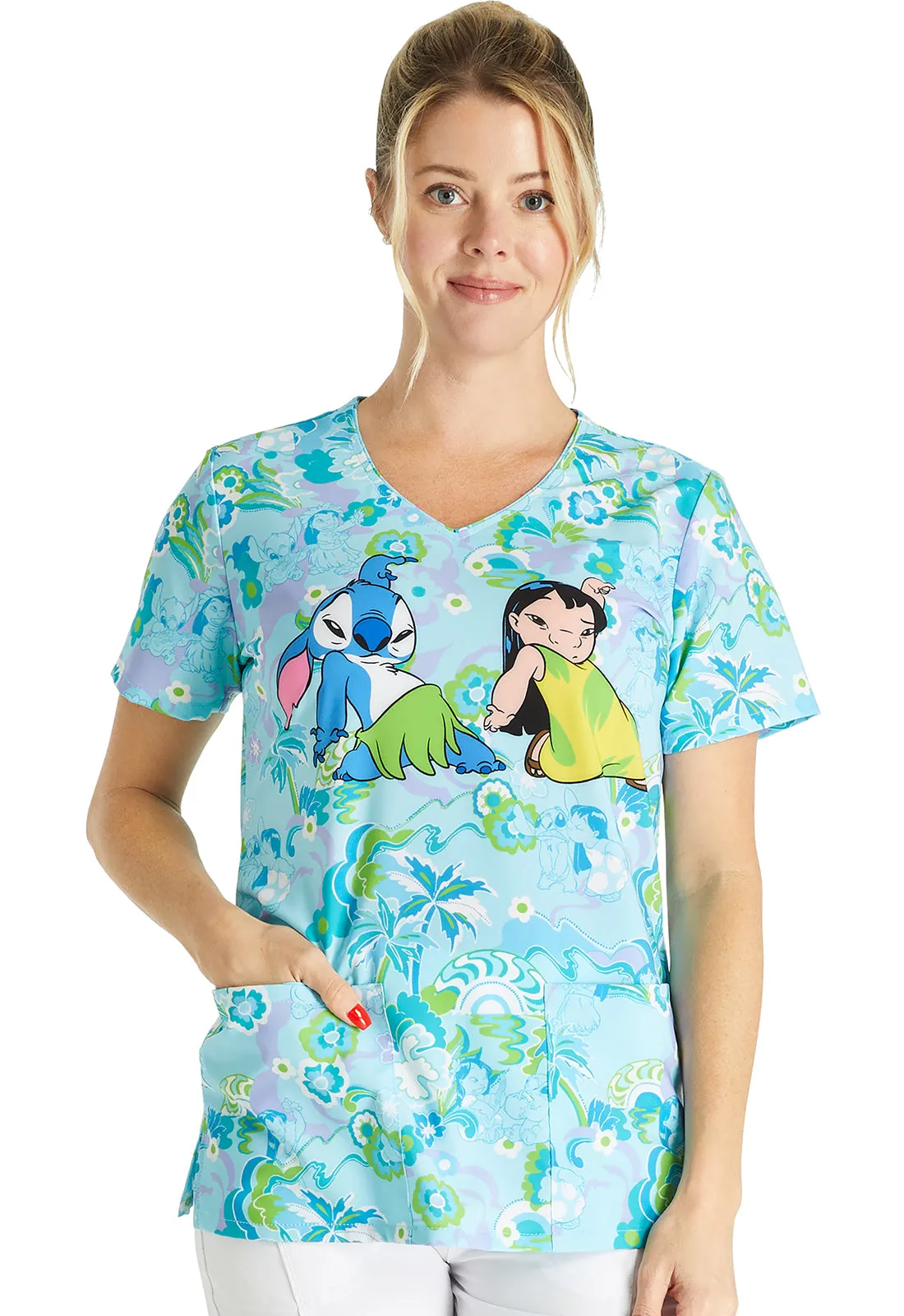 V- Neck Printed Disney Top