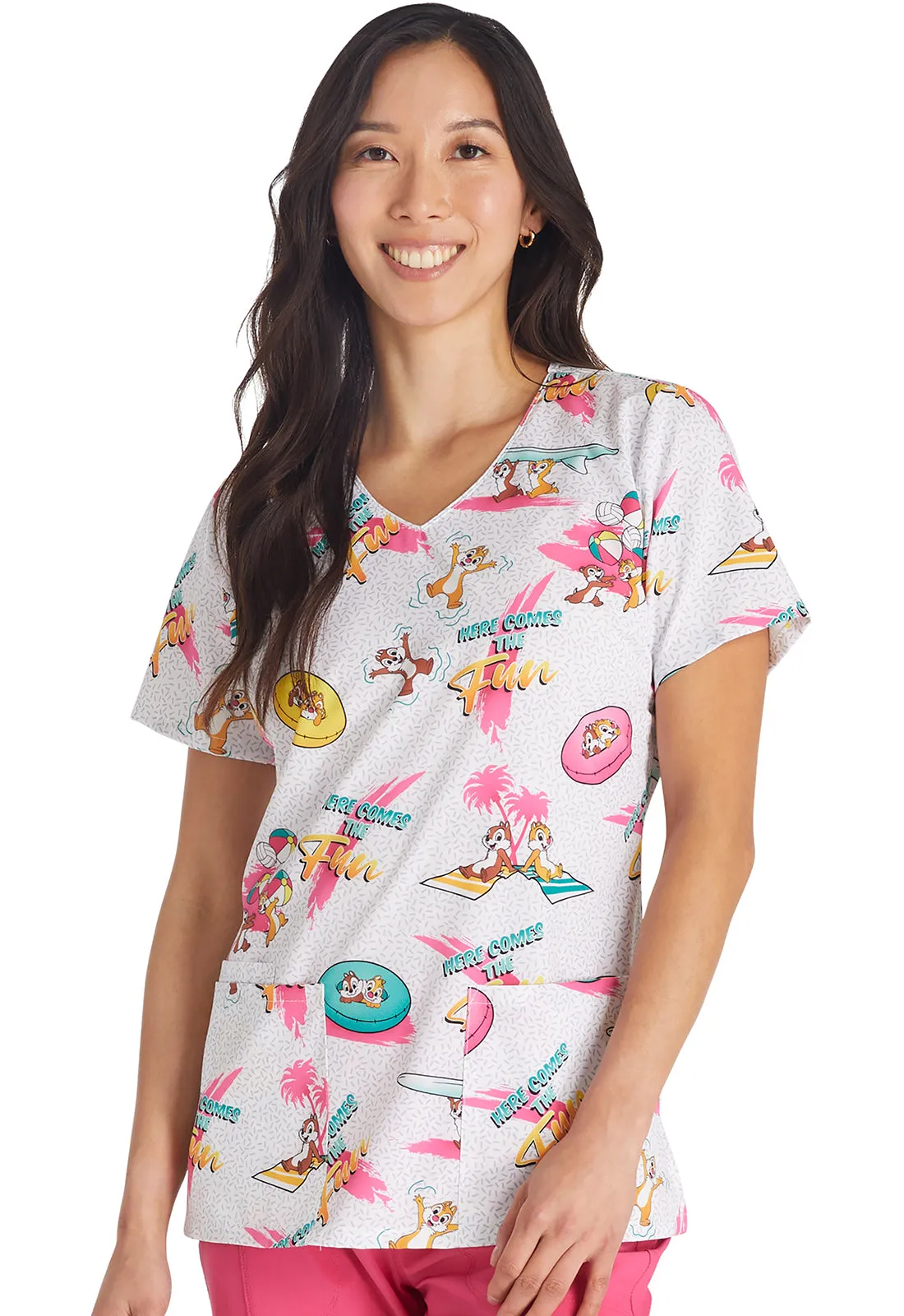 V- Neck Printed Disney Top