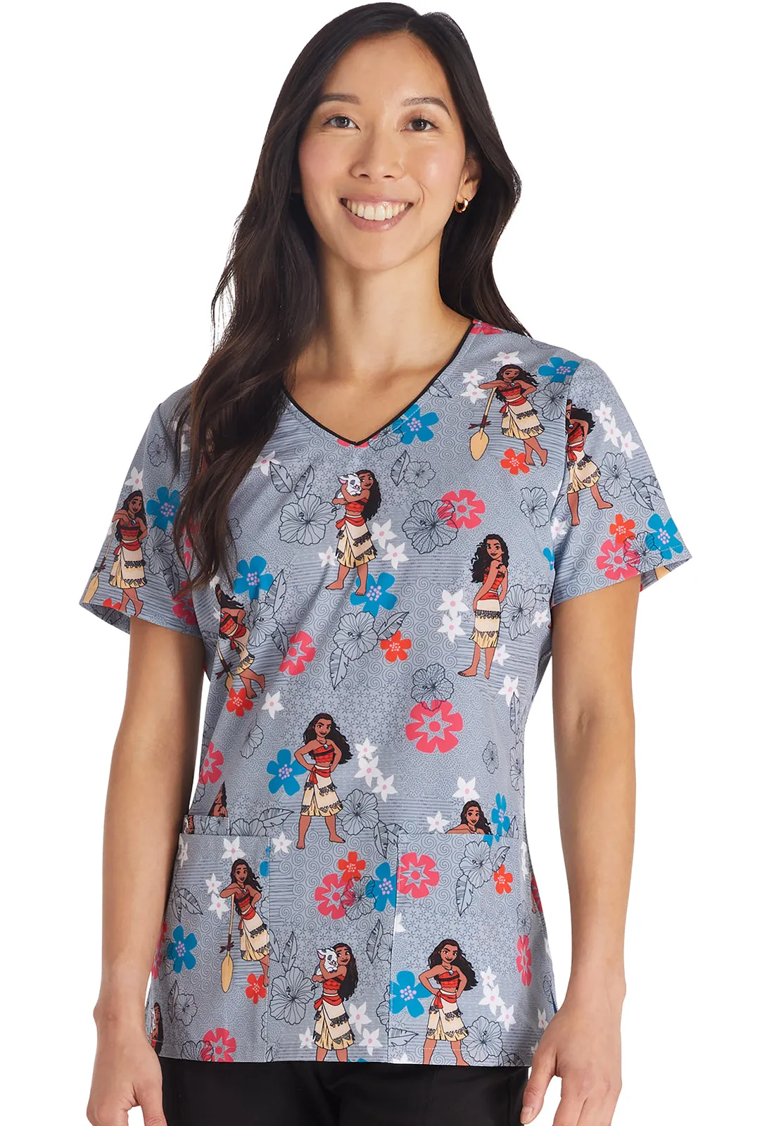 V- Neck Printed Disney Top