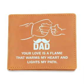 Wallet Design_Dad Love is a Flame Leather Wallet