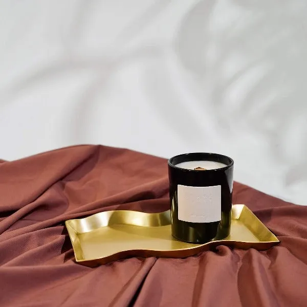 Wave Brass Candle Tray