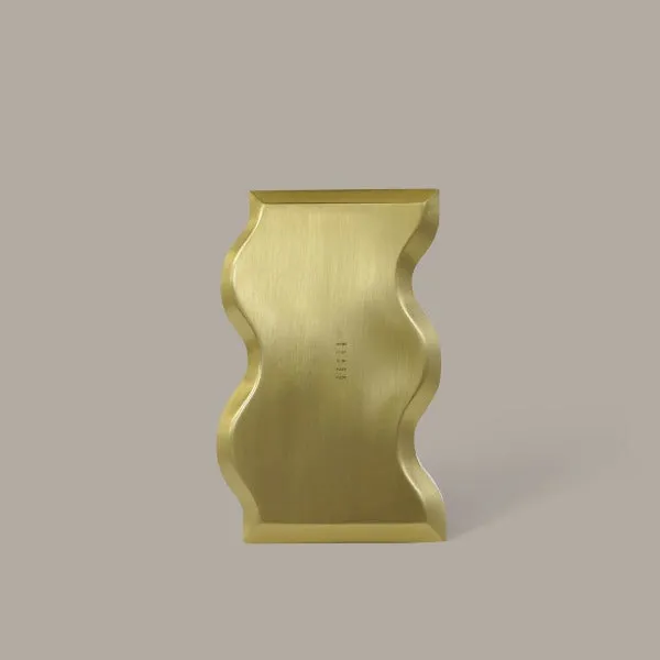 Wave Brass Candle Tray