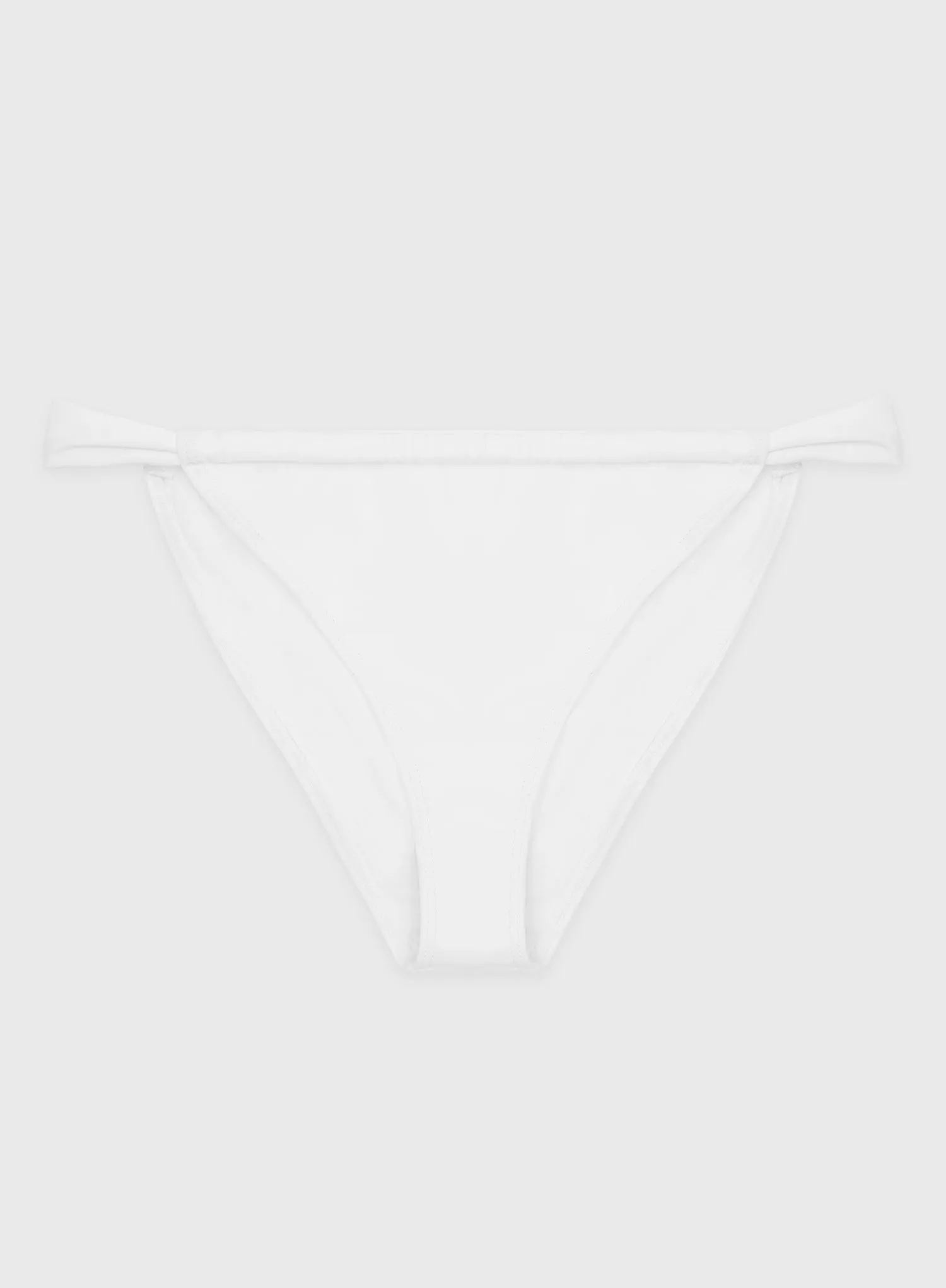 White Ruched Bikini Bottom – Harper