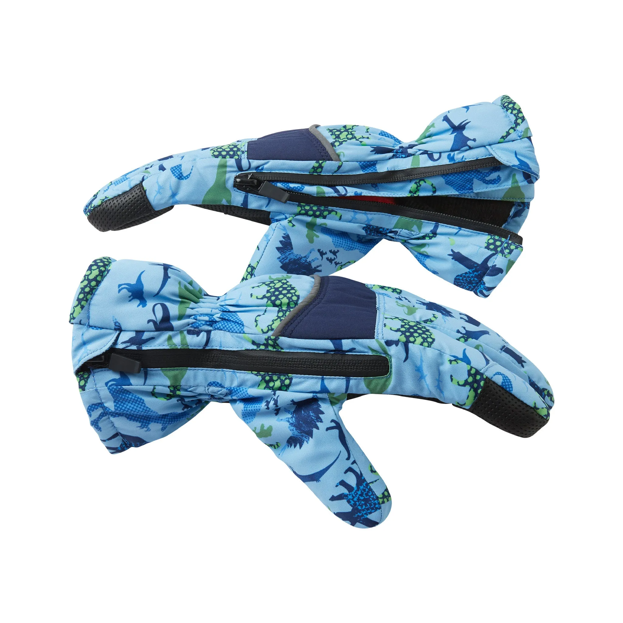 Winter & Ski Glove powered by ZIPGLOVE TECHNOLOGY | Blue Dinosaurs