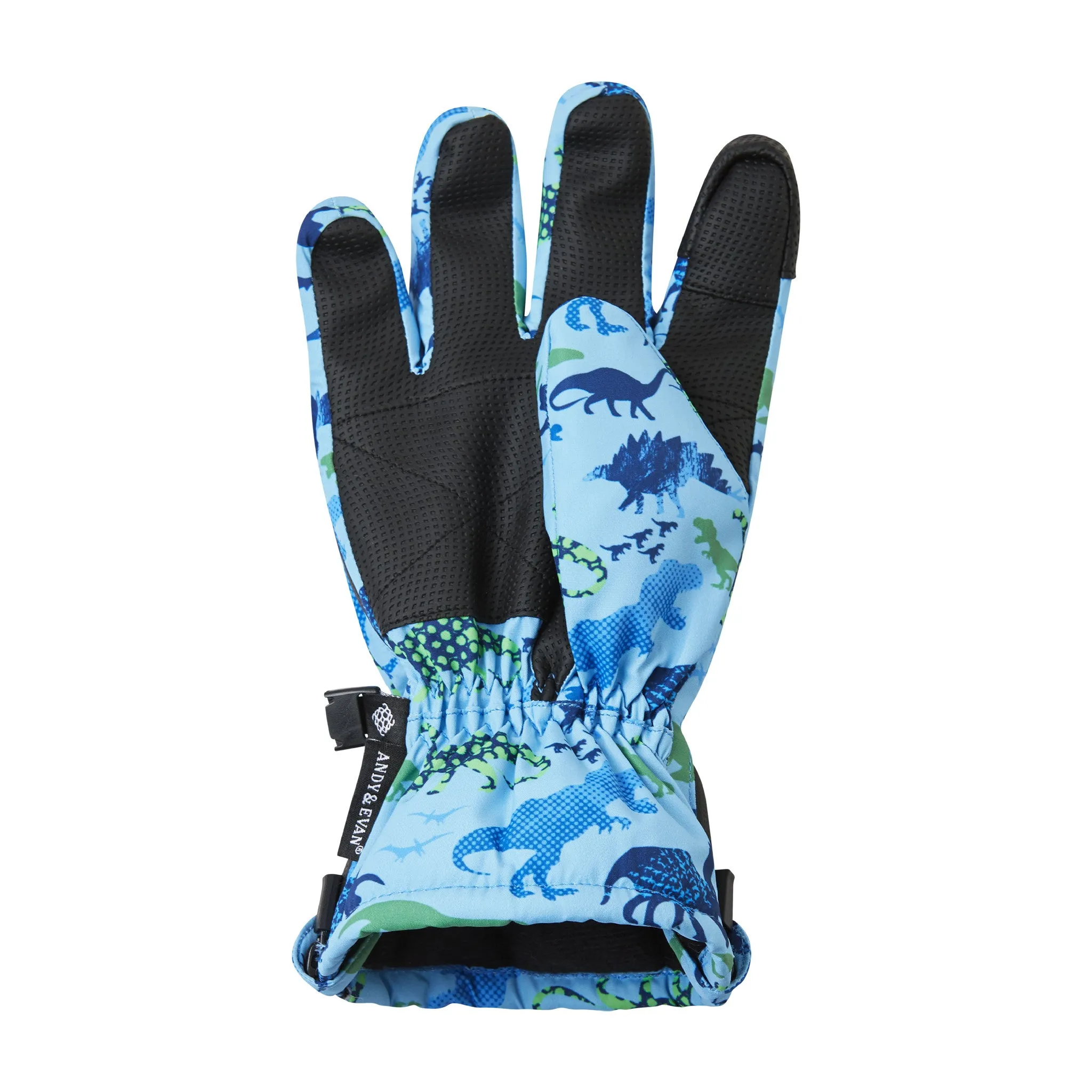 Winter & Ski Glove powered by ZIPGLOVE TECHNOLOGY | Blue Dinosaurs