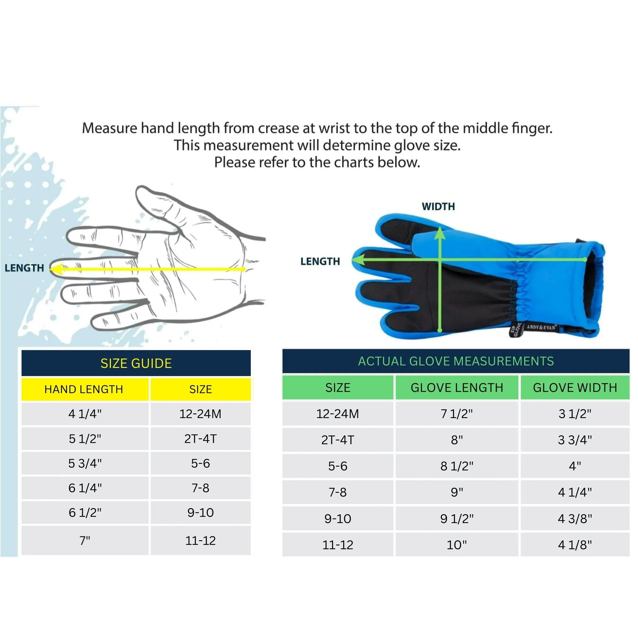 Winter & Ski Glove powered by ZIPGLOVE TECHNOLOGY | Blue Dinosaurs