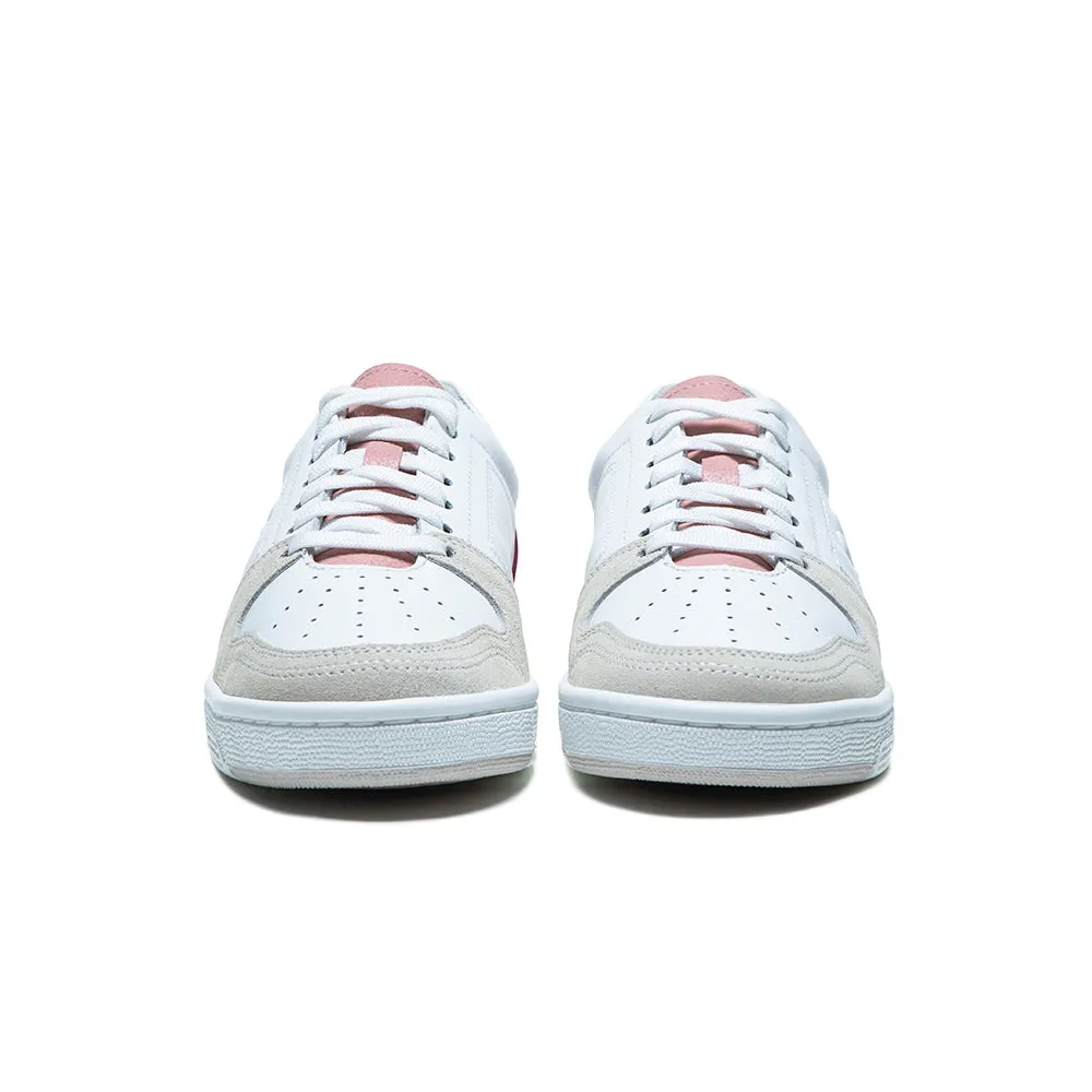 Women's Maker White Pink Red Logo Leather Sneakers 98214-016